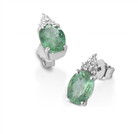 Earrings PG Gioielli Woman in White Gold Smeraldo 0.99 Ct ORKATE07S/1 - ORKATE07S/1